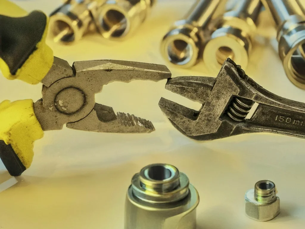 Outils de plomberie professionnels : pince et clé